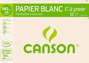 CANSON POCHETTE DESSIN C A GRAIN A4 180G