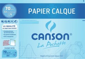 CANSON POCHETTE PAPIER CALQUE A4 70G