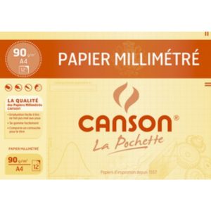 CANSON POCHETTE PAPIER MILLIMETRE