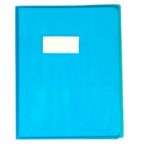 PROTEGE CAHIER 17X22 CRISTAL BLEU