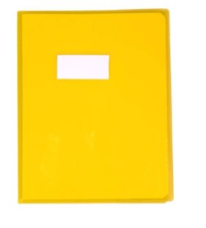 PROTEGE CAHIER 17X22 CRISTAL JAUNE