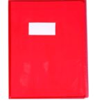 PROTEGE CAHIER 17X22 CRISTAL ROUGE