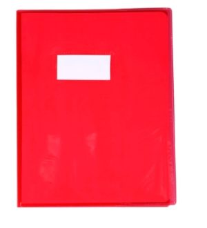 PROTEGE CAHIER 17X22 CRISTAL ROUGE