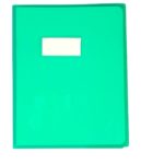 PROTEGE CAHIER 17X22 CRISTAL VERT