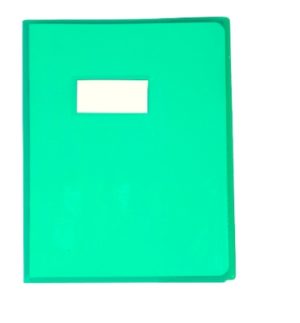 PROTEGE CAHIER 17X22 CRISTAL VERT