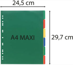 EXACOMPTA INTERCALAIRES A4 MAXI 6 POSITIONS POLYPRO - Image 2