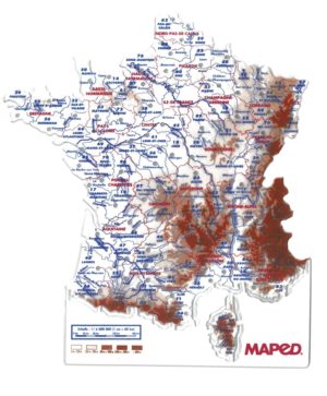 CARTE DE FRANCE MAPED