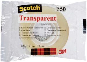 3M SCOTCH RUBAN ADHESIF 550 TRANSPARENT