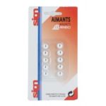 AIMANTS 9MM ARGENT MAPED