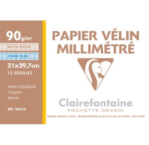 CLAIREFONTAINE POCHETTE PAPIER MILLIMETRE A4