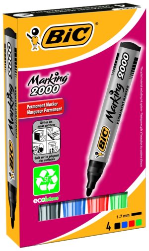 MARQUEUR BIC MARKING 2000 POCHETTE DE 4