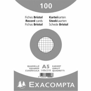 EXACOMPTA FICHES BRISTOL 148X210 5X5