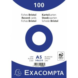 EXACOMPTA FICHES BRISTOL 148X210 UNI