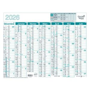 QUO VADIS CALENDRIER 2026 27X21