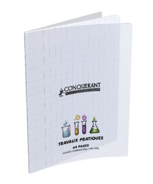 CONQUERANT CAHIER POLYPRO TRAVAUX PRATIQUES 17X22 64P