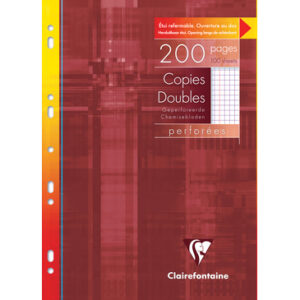 CLAIREFONTAINE COPIES DOUBLES A4 5X5 AVEC MARGE