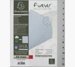 EXACOMPTA INTERCALAIRES NUMERIQUES 1 A 12