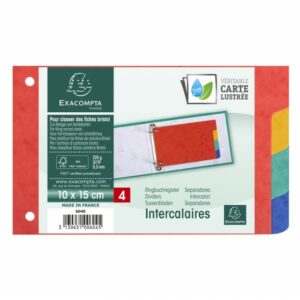 EXACOMPTA INTERCALAIRES BRISTOL 100X150