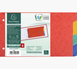 EXACOMPTA INTERCALAIRES BRISTOL 125X200