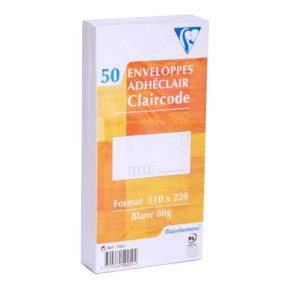 PAQUET 50 ENVELOPPES DL CLAIRCODE