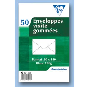 ENVELOPPES DE VISITE /50 GOMMEES