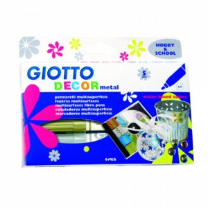 GIOTTO FEUTRES DECOR METAL ETUI DE 5