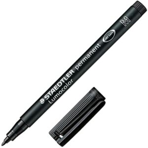 STAEDTLER LUMOCOLOR FEUTRE PERMANENT SUPER FIN NOIR