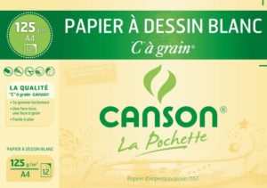 CANSON POCHETTE DESSIN C A GRAIN A4 125G