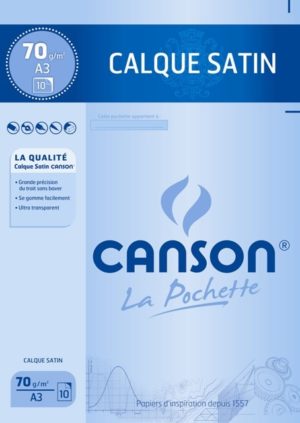 CANSON POCHETTE PAPIER CALQUE A3 70G