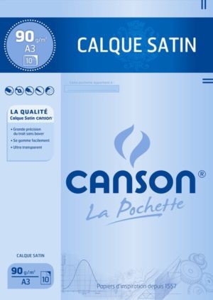 CANSON POCHETTE PAPIER CALQUE A3 90G