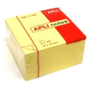 CUBE NOTES ADHESIVES JAUNE