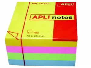 CUBE NOTES ADHESIVES TONS VIFS