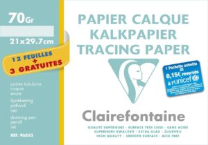 CLAIREFONTAINE POCHETTE PAPIER CALQUE A4 70 GR