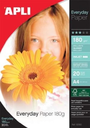 PAPIER PHOTO BRILLANT A4 180G