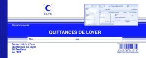 CARNET A SOUCHES QUITTANCE DE LOYER