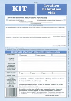 KIT LOCATION HABITATION "VIDE"