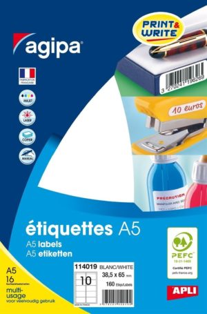 ETIQUETTES A5 FORMAT 38,5X26,5