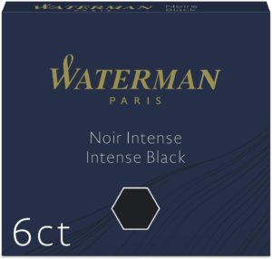 WATERMAN CARTOUCHES COURTES ENCRE NOIRE INTENSE