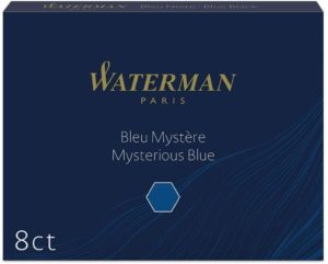 WATERMAN CARTOUCHES LONGUES ENCRE BLEUE MYSTERE