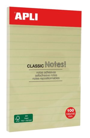 NOTES ADHESIVES 125 X 50 MM JAUNE