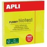 NOTES ADHESIVES 75 X 75 MM JAUNE