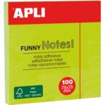 NOTES ADHESIVES 75 X 75 MM JAUNE VIF