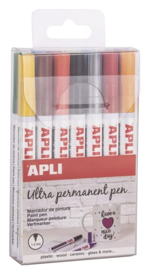 APLI MARQUEURS PERMANENTS POCHETTE DE 7