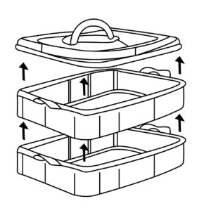 GRAINE CREATIVE CASIER DE RANGEMENT 3 NIVEAUX