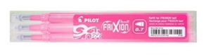 PILOT FRIXION 07 ROLLER RECHARGE ROSE SET DE 3