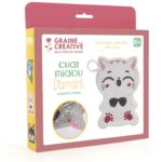 GRAINE CREATIVE DIAMANT MOSAIQUE PORTE MONNAIE CHAT