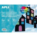 APLI PAPIER CELLOPHANE VITRAIL BLOC DE 10 FEUILLES