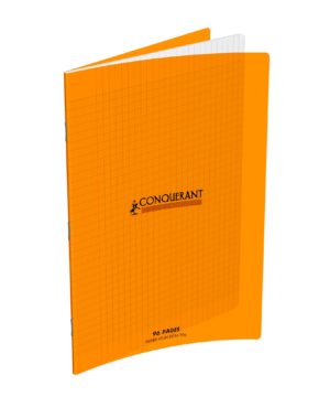 CAHIER POLYPRO ORANGE 17X22 60P SEYES