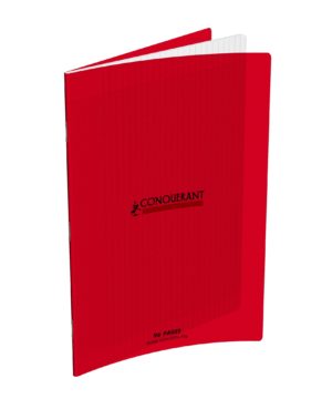 CAHIER POLYPRO ROUGE 17X22 48P SEYES