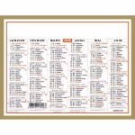 OBERTHUR CALENDRIER 2026 CLASSIC 6 MOIS 17X12